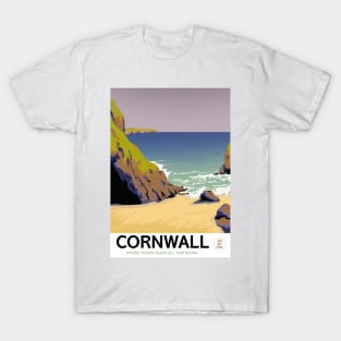 Cornwall vintage style travel poster T-Shirt